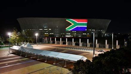 SA Flag lights up DHL Stadium for Springbok clash